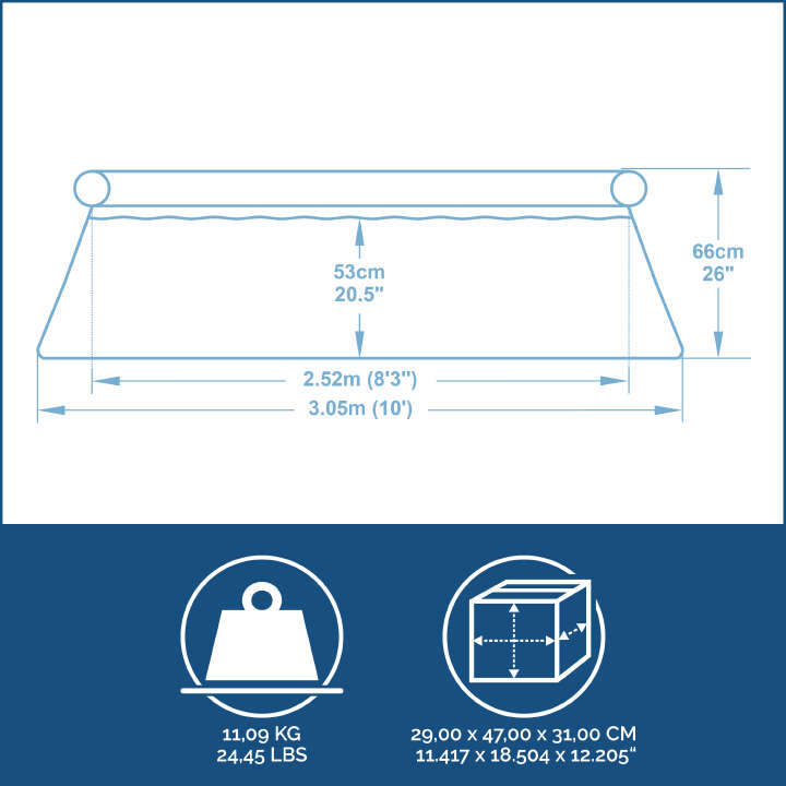 Bestway Fast Set™ Aufstellpool Set mit Filterpumpe rund 305 x 66 cm